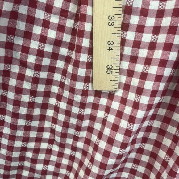 COTTONTAIL ORIGINALS Red Gingham Navy Floral DRESS 14 Vintage 80s 90s Retro Midi - Picture 7 of 16